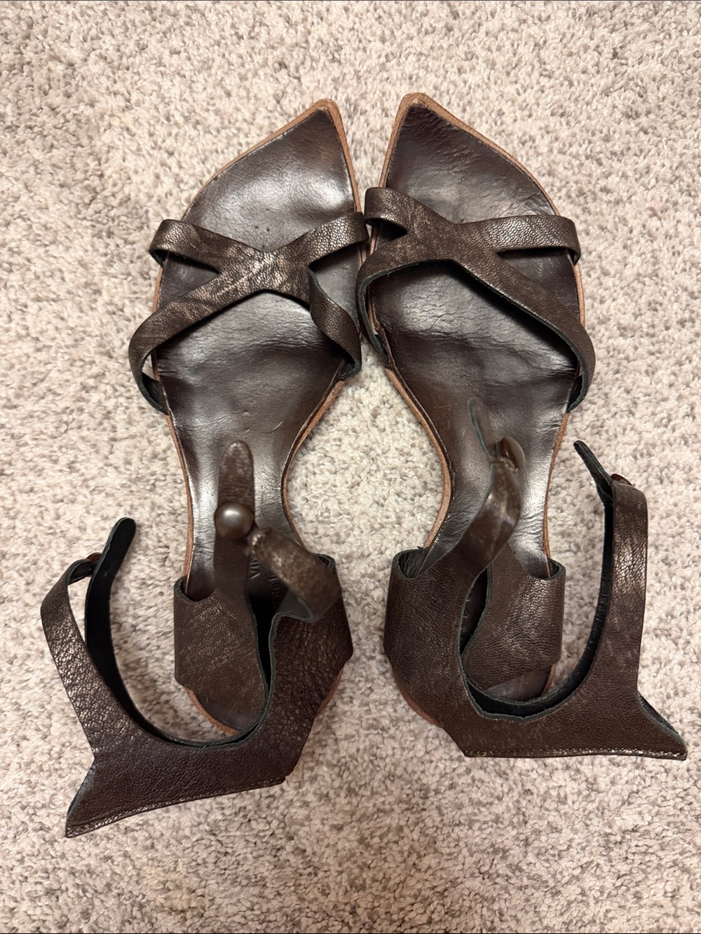Cydwoq Vintage Brown Strappy  Sandals